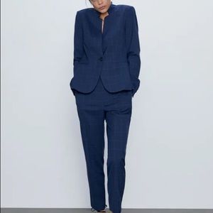 ZARA TAILORED PLAID BLAZER
